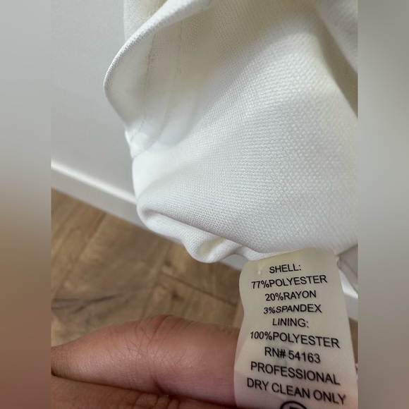 Calvin Klein Women's Cream Zip-Front Dress - Size 14 - Picture 12 of 15